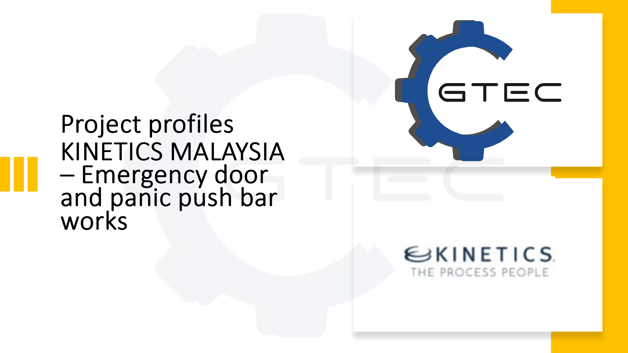 Emergency door and panic push bar installation